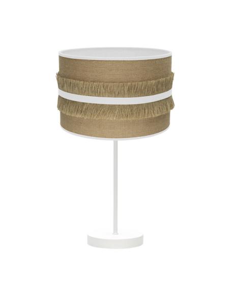 Sobremesa Grande Natalia 1xe27 Blanco/saco-blanco 62x30x30 Cm