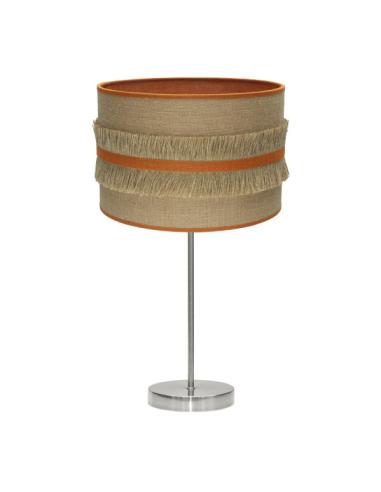 Sobremesa Grand Natalia 1xe27 Niquel/saco-naranja 62x30x30 Cm