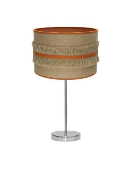 Sobremesa Grand Natalia 1xe27 Niquel/saco-naranja 62x30x30 Cm