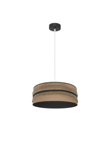 Colgante Natalia 1xe27 Negro/saco-negro Regx40x40 Cm