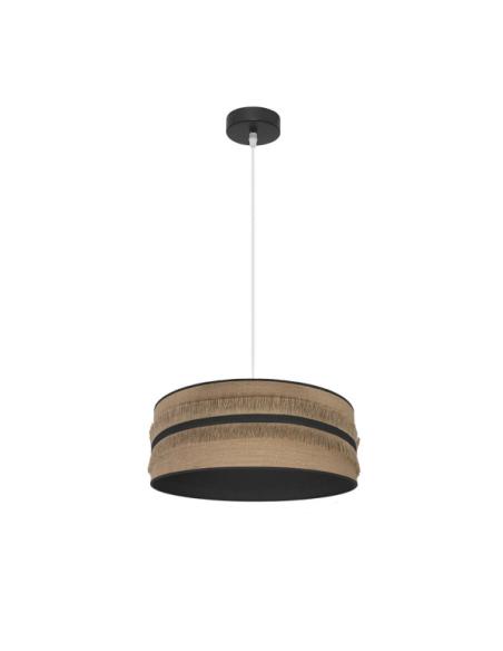 Colgante Natalia 1xe27 Negro/saco-negro Regx40x40 Cm