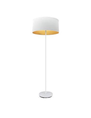 Pie Salon Anuska 1xe27 Blanco/blanco-oro 162x40x40 Cm