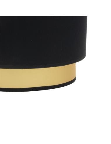 Aplique Anuska 1xe27 Negro/oro 17x30x16 cm