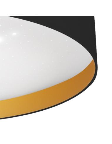 Plafon 72w Anuska Negro/oro 5616lm 3000-4000-6500k 12x50x50 Cm