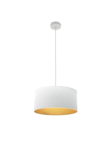 Colgante Anuska 1xe27 Blanco/blanco-oro Regx40x40 Cm