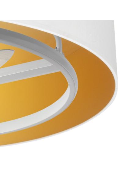 Ventilador Dc Anuska 60w Blanco/oro 8 Aspas 6 Veloc. 70d 5100lm 3col Remoto,memoria,reg.Intensidad,temporizador