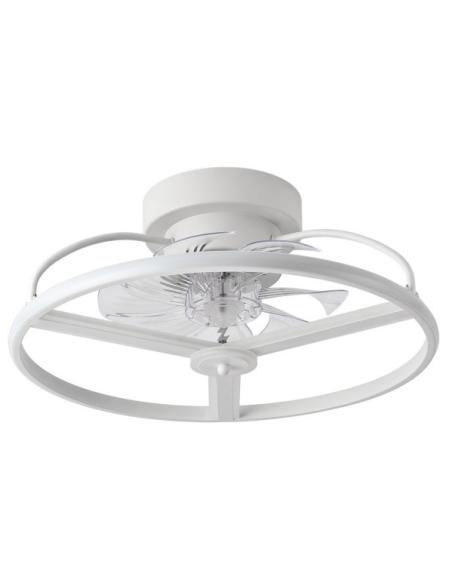 Ventilador Dc Anuska 60w Blanco/oro 8 Aspas 6 Veloc. 70d 5100lm 3col Remoto,memoria,reg.Intensidad,temporizador