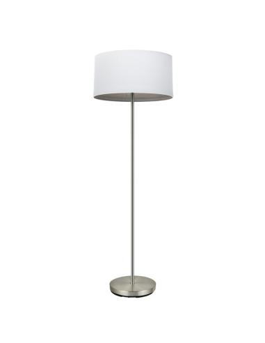 Pie Salon Tatiana 1xe27 Niquel/blanco-mad.Gris 162x40x40 Cm