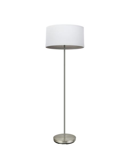 Pie Salon Tatiana 1xe27 Niquel/blanco-mad.Gris 162x40x40 Cm