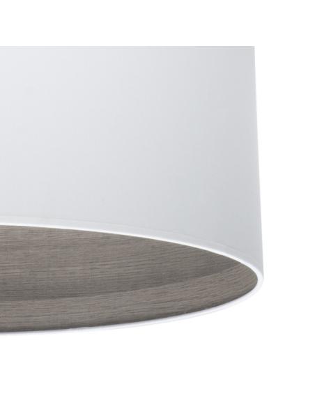 Pie Salon Tatiana 1xe27 Niquel/blanco-mad.Gris 162x40x40 Cm