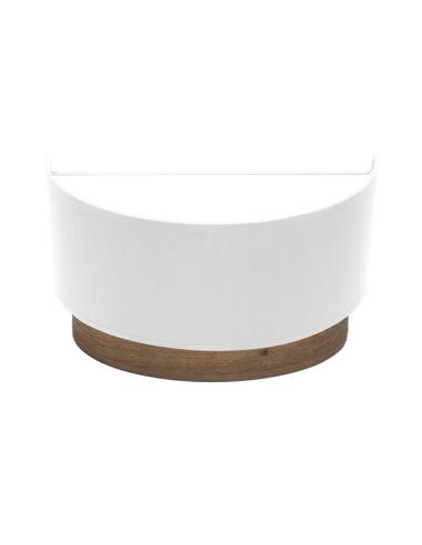 Aplique Tatiana 1xe27 Blanco-madera Oscura 17x30x15 Cm