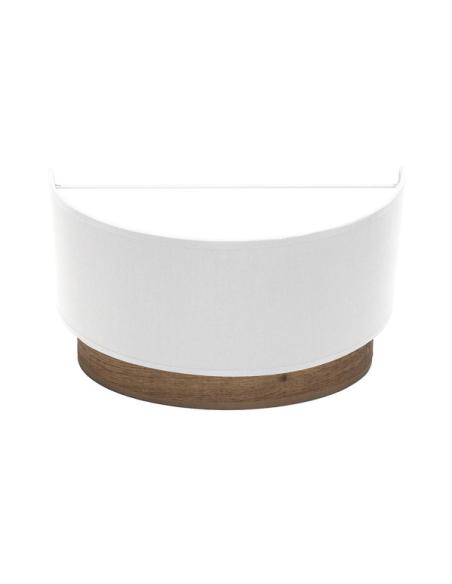Aplique Tatiana 1xe27 Blanco-madera Oscura 17x30x15 Cm