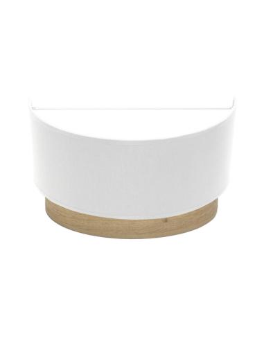 Aplique Tatiana 1xe27 Blanco-madera Clara 17x30x15 Cm