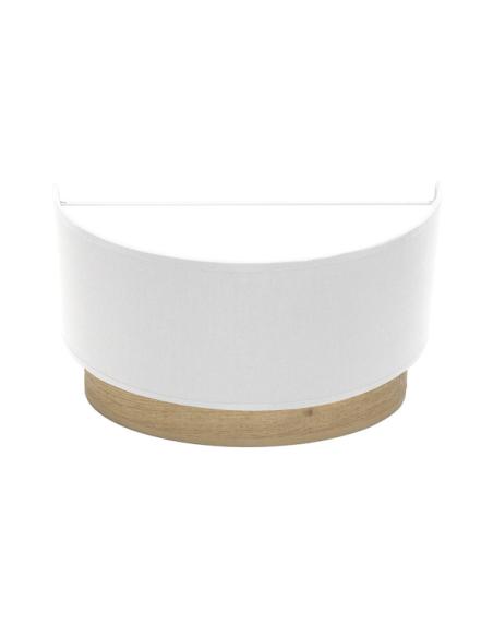 Aplique Tatiana 1xe27 Blanco-madera Clara 17x30x15 Cm