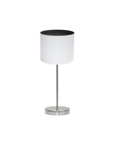 Sobremesa Tatiana 1xe14 Niquel/blanco-mad.Negra 42x17x17 Cm