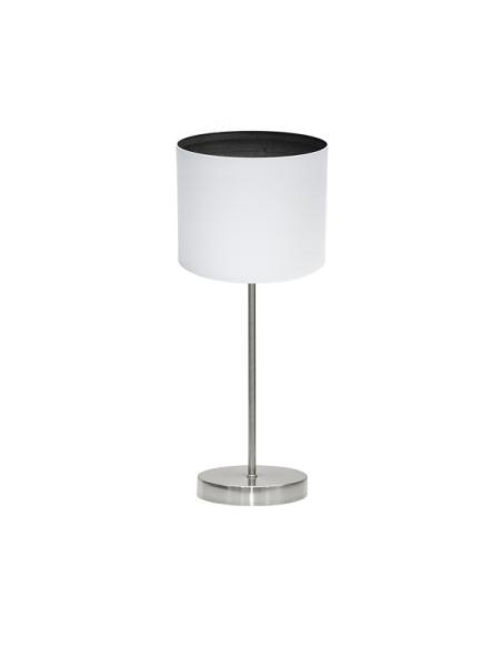 Sobremesa Tatiana 1xe14 Niquel/blanco-mad.Negra 42x17x17 Cm