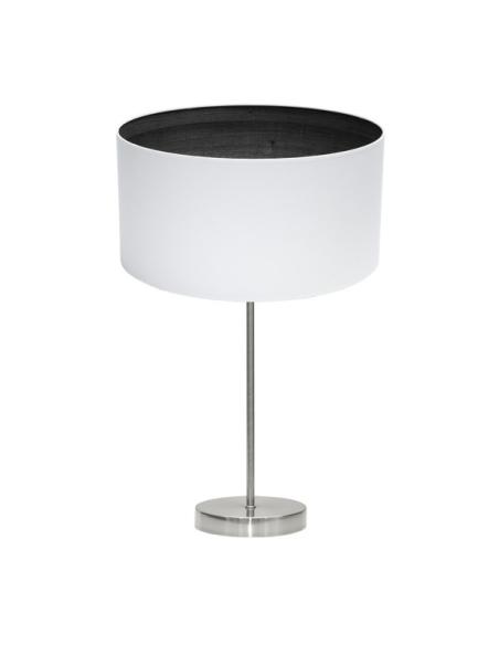 Sobremesa Tatiana 1xe27 Niquel/blanco-mad.Negra 63x30x30 Cm