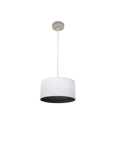 Colgante Tatiana 1xe27 Niquel/blanco-mad.Negra Regx30x30 Cm