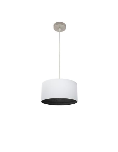 Colgante Tatiana 1xe27 Niquel/blanco-mad.Negra Regx30x30 Cm