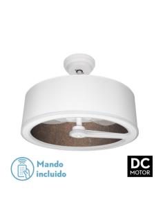 Ventilador Dc Tatiana 110w Blanco/oxido 3 Aspas 62d 3000-4000-6000k 9350lm Remoto,memoria,temporizador