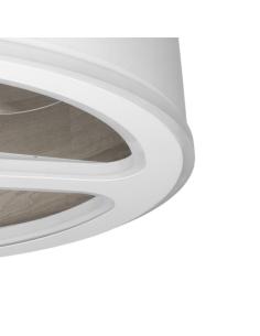 Ventilador Dc Tatiana 110w Blanco/mad.Gris 3 Aspas 62d 3000-4000-6000k 9350lm Remoto,memoria,temporizador 2