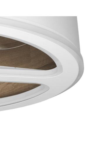 Ventilador Dc Tatiana 110w Blanco/mad.Oscura 3 Aspas 62d 3000-4000-6000k 9350lm Remoto,memoria,temporizador