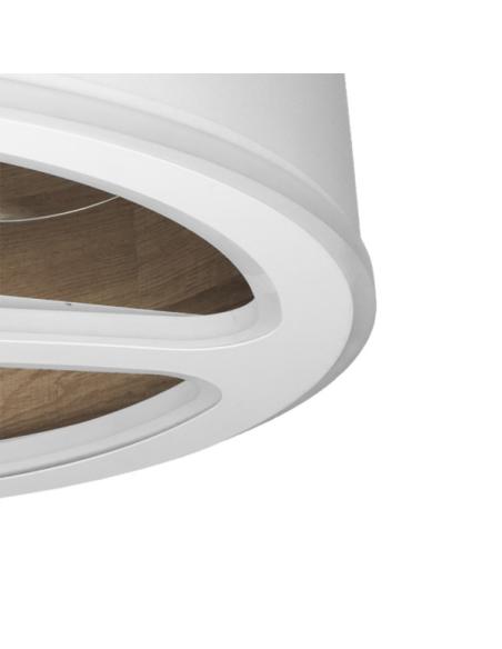 Ventilador Dc Tatiana 110w Blanco/mad.Oscura 3 Aspas 62d 3000-4000-6000k 9350lm Remoto,memoria,temporizador