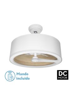 Ventilador Dc Tatiana 110w Blanco/mad.Clara 3 Aspas 62d 3000-4000-6000k 9350lm Remoto,memoria,temporizador