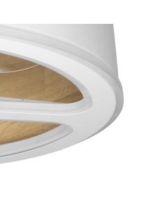 Ventilador Dc Tatiana 110w Blanco/mad.Clara 3 Aspas 62d 3000-4000-6000k 9350lm Remoto,memoria,temporizador 2