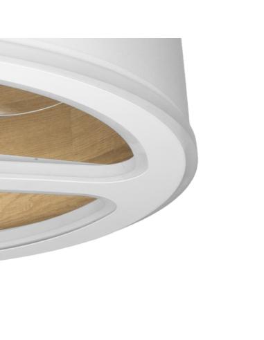 Ventilador Dc Tatiana 110w Blanco/mad.Clara 3 Aspas 62d 3000-4000-6000k 9350lm Remoto,memoria,temporizador