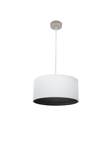 Colgante Tatiana 1xe27 Niquel/blanco-mad.Negra Regx40x40 Cm