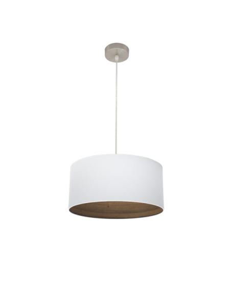 Colgante Tatiana 1xe27 Niquel/blanco-mad.Oscura Regx40x40 Cm