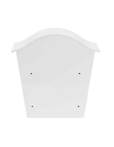 Buzon De Correo Tilda Acero Galvanizado Blanco 37x36x13,5 Cm Tejadillo Antilluvia