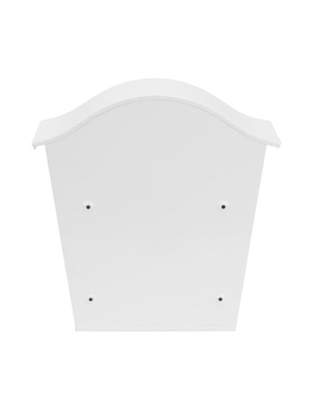 Buzon De Correo Tilda Acero Galvanizado Blanco 37x36x13,5 Cm Tejadillo Antilluvia