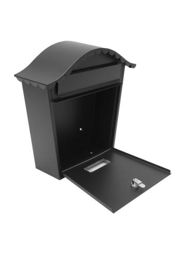 Buzon De Correo Tilda Acero Galvanizado Negro 37x36x13,5 Cm Tejadillo Antilluvia