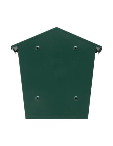 Buzon De Correo Olena Acero Galvanizado Verde 37x36x13,5 Cm Tejado Antilluvia, Cerradura Cilindrica