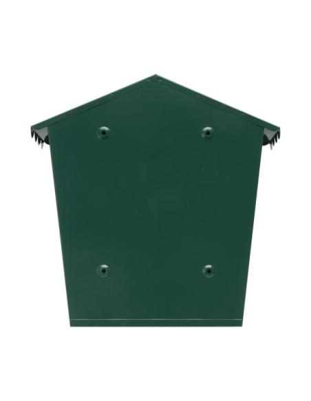 Buzon De Correo Olena Acero Galvanizado Verde 37x36x13,5 Cm Tejado Antilluvia, Cerradura Cilindrica