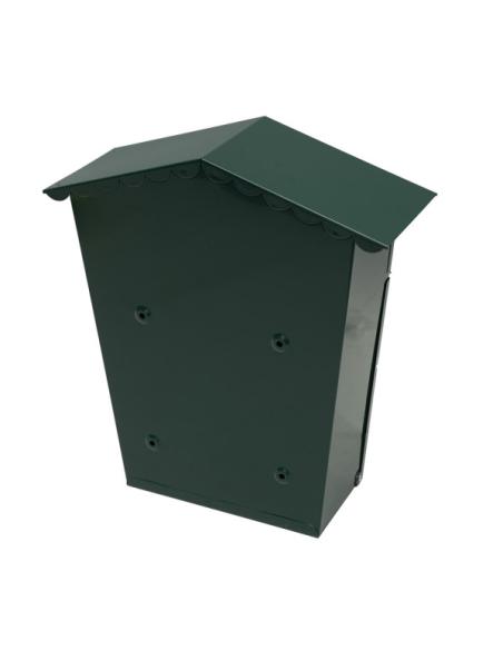 Buzon De Correo Frida Acero Galvanizado Verde 36x32x10 Cm Tejado Antilluvia, Ventana Visualizacion