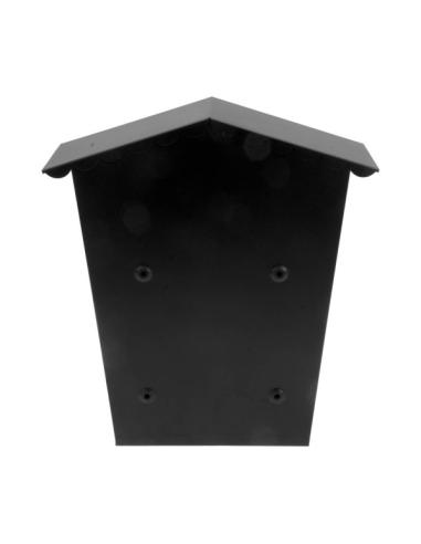Buzon De Correo Frida Acero Galvanizado Negro 36x32x10 Cm Tejado Antilluvia, Ventana Visualizacion