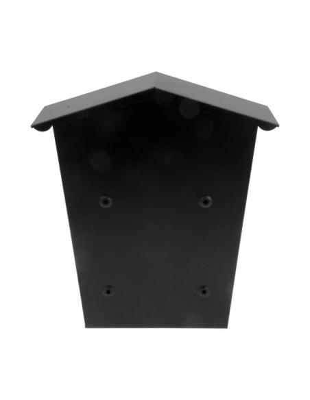 Buzon De Correo Frida Acero Galvanizado Negro 36x32x10 Cm Tejado Antilluvia, Ventana Visualizacion