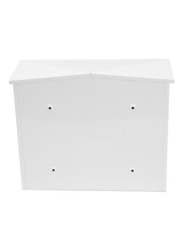 Buzon De Correo Nikita Acero Galvanizado Blanco 33x39x17 Cm Diseño Trampilla Antilluvia Resistente