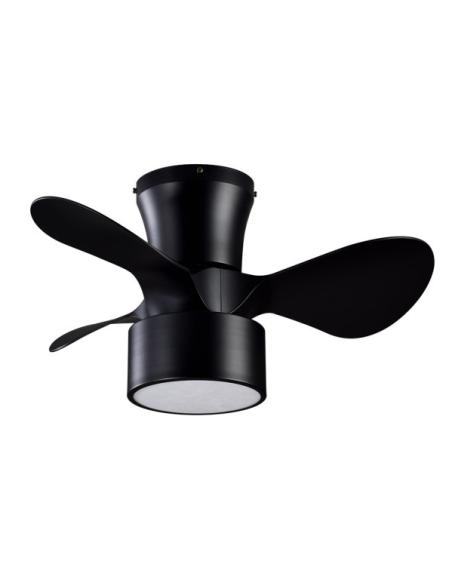 Ventilador Dc 24w Natasha Cañizo/negro 70d 3 Aspas 6vel. 2390lm 3 Colores Remoto,memoria,temporizador