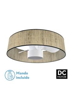 Ventilador Dc 24w Natasha Cañizo/blanco 70d 3 Aspas 6vel. 2390lm 3 Colores Remoto,memoria,temporizador