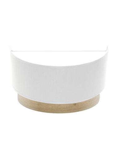 Aplique Olga 1xe27 Blanco/madera Clara 15x30x16 Cm