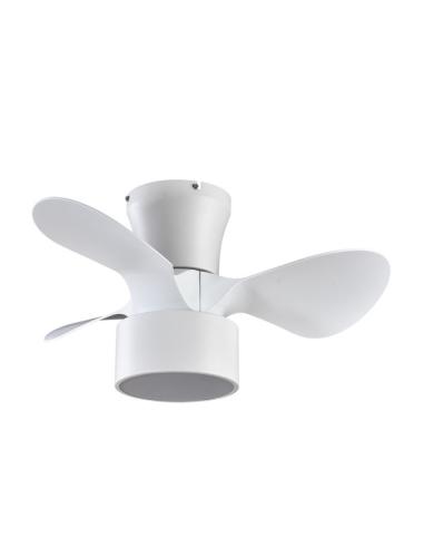 Ventilador Dc 24w Olga Blanco/mad.clara-blanco 3 Aspas 6 Vel. 2390lm 3 Colores, Remoto,memoria,temporizador 70d
