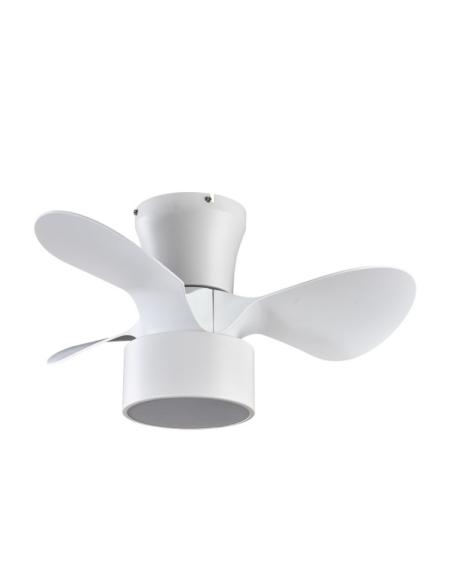 Ventilador Dc 24w Olga Blanco/mad.clara-blanco 3 Aspas 6 Vel. 2390lm 3 Colores, Remoto,memoria,temporizador 70d