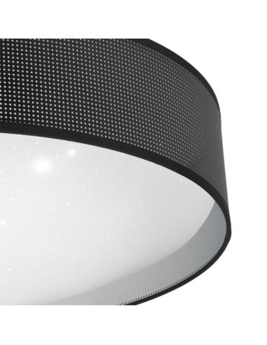 Plafon 72w Anastasia Negro/plata 5616lm 15x49x49 Cm 3000-4000-6500k