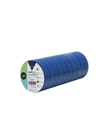 Rollo Cinta Aislante Pvc Azul 19mmx10m Para Electricista Flexible Y Duradera