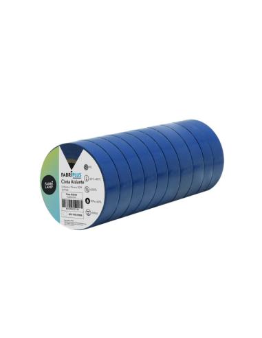 Rollo Cinta Aislante Pvc Azul 19mmx20m Para Electricista Flexible Y Duradera