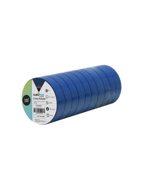 Rollo Cinta Aislante Pvc Azul 19mmx20m Para Electricista Flexible Y Duradera